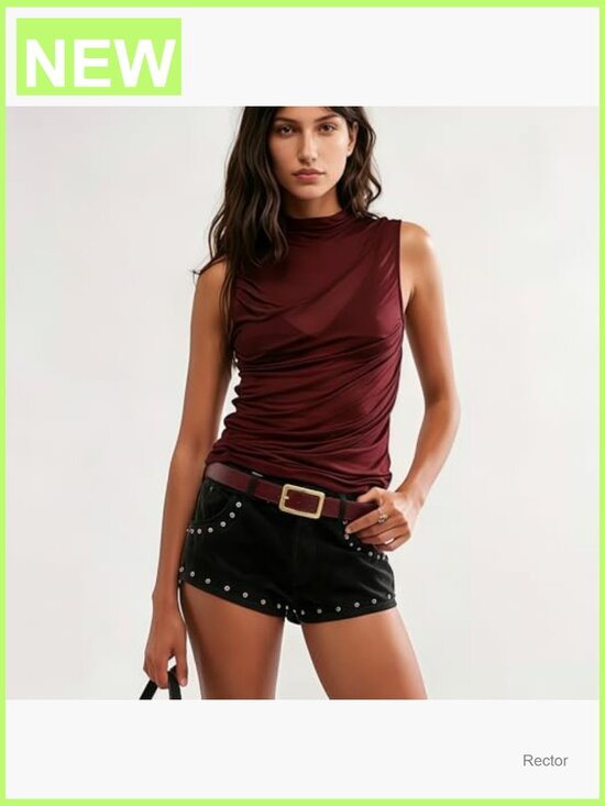Wide Faux Leather Women\'s Belt with Vintage Buckle for Dresses and Jeans main image 7
